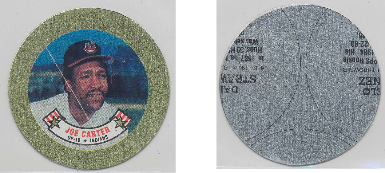 1988 Topps Baseball Coins Metal Proof Discs 008 Joe Carter